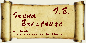 Irena Brestovac vizit kartica